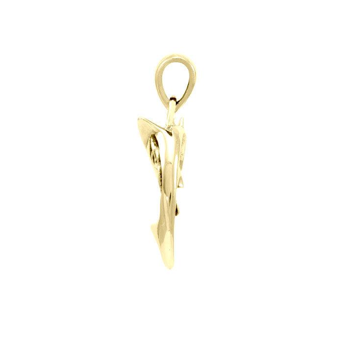 Celtic Shark Solid Gold Pendant GPD066