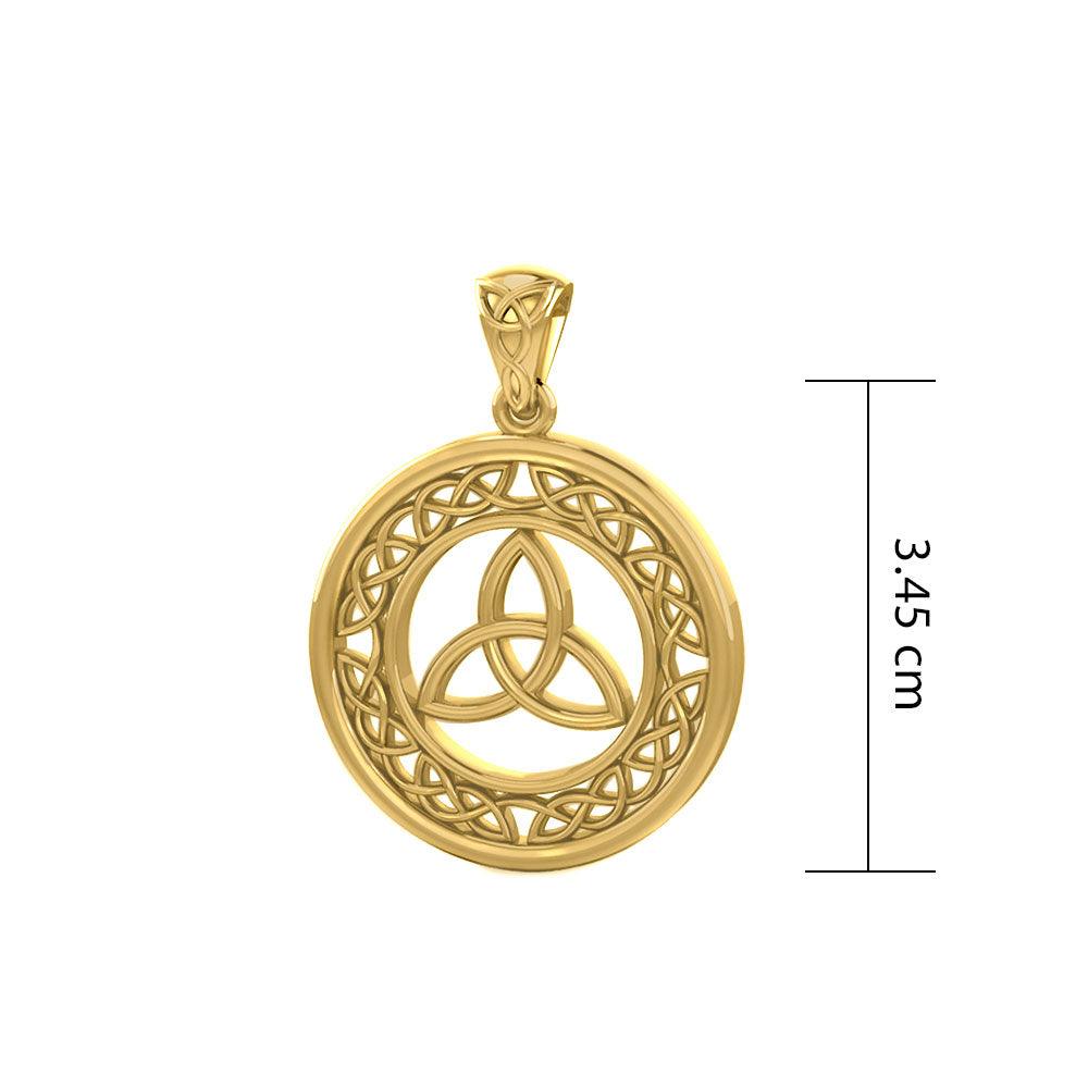 Embrace the Enduring Symbolism: Celtic Trinity Knot Solid Gold Pendant - GPD711 | Unite Mind, Body, and Spirit
