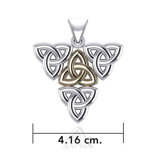 Celtic Trinity Silver and Gold Pendant MPD5803