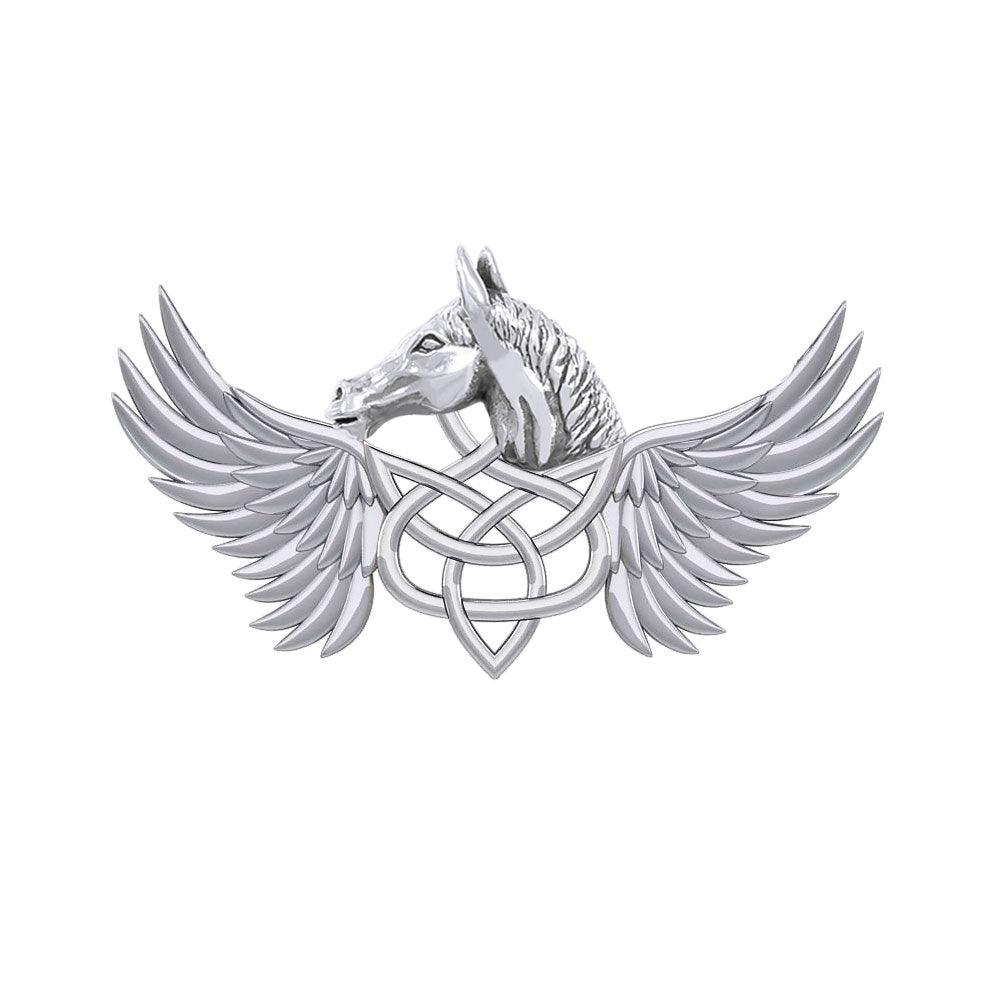 The Celtic Pegasus Silver Brooch TBC165