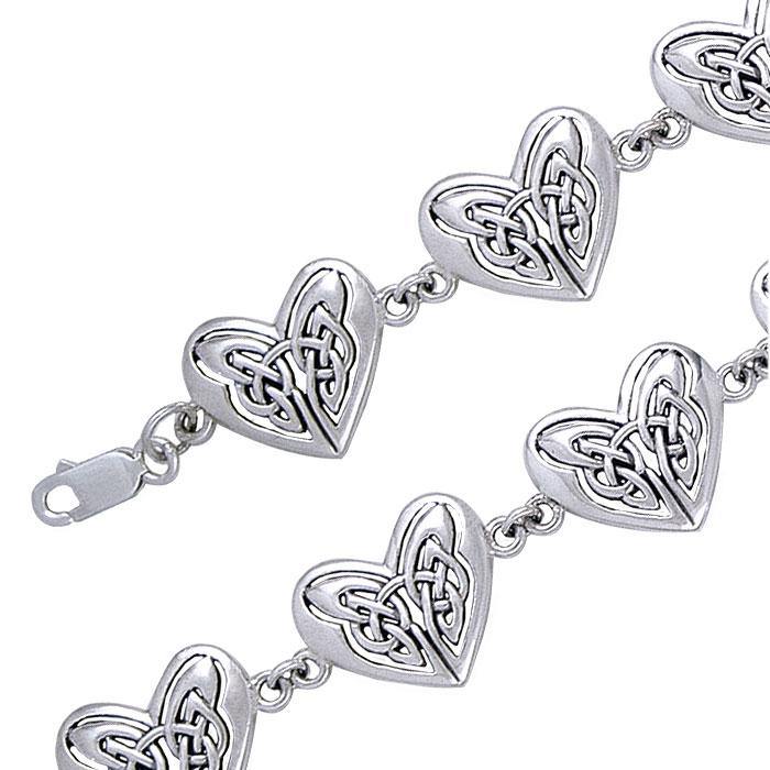 Eternal Celtic Hearts Sterling Silver Bracelet TBG774