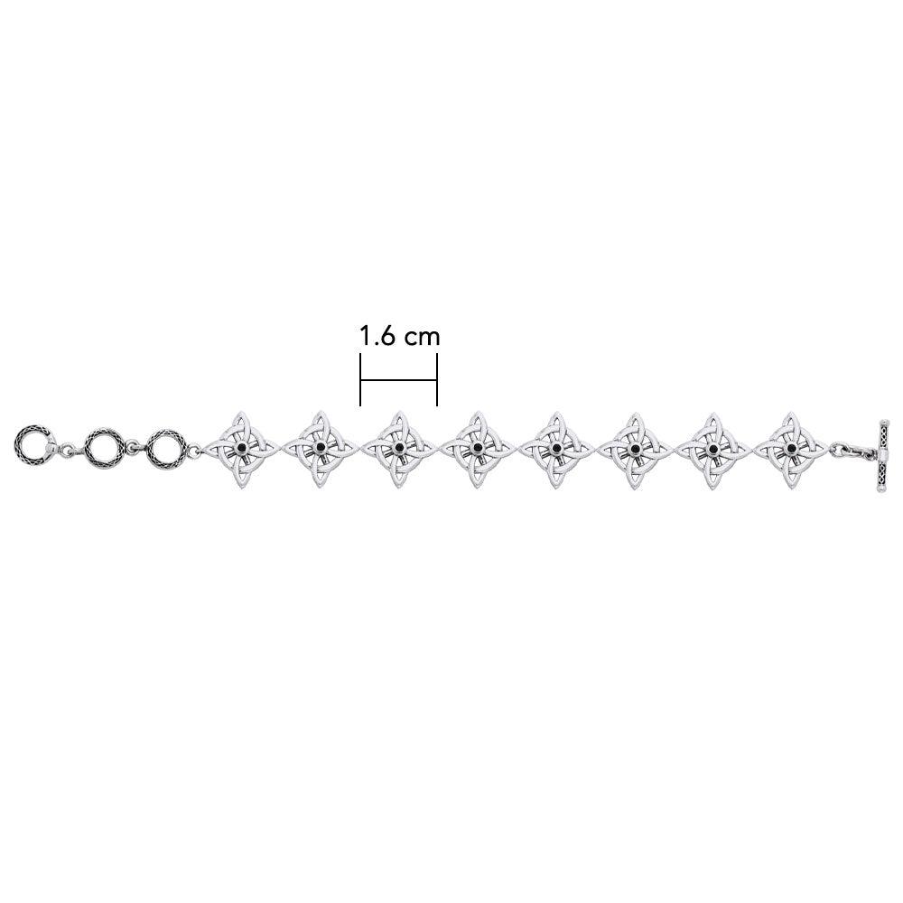Danu Celtic Knot Link Sterling Silver Bracelet TBL117