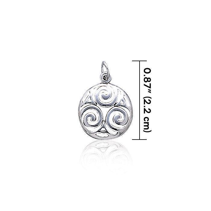 Celtic Triskelion Spiral Charm TC394