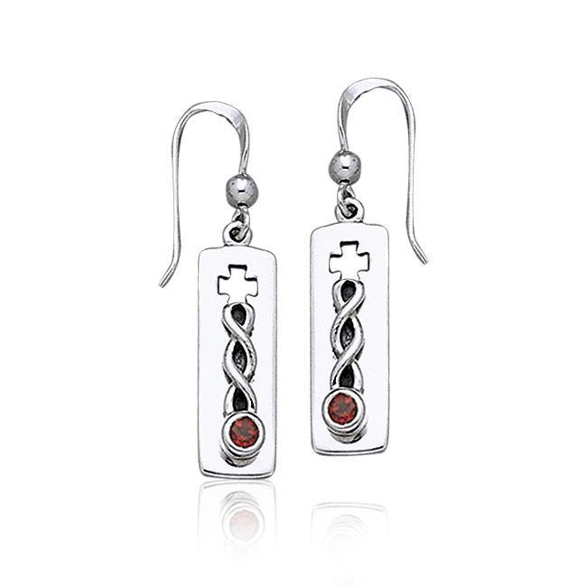 Celtic Knots Cross Sterling Silver Earrings TE2000