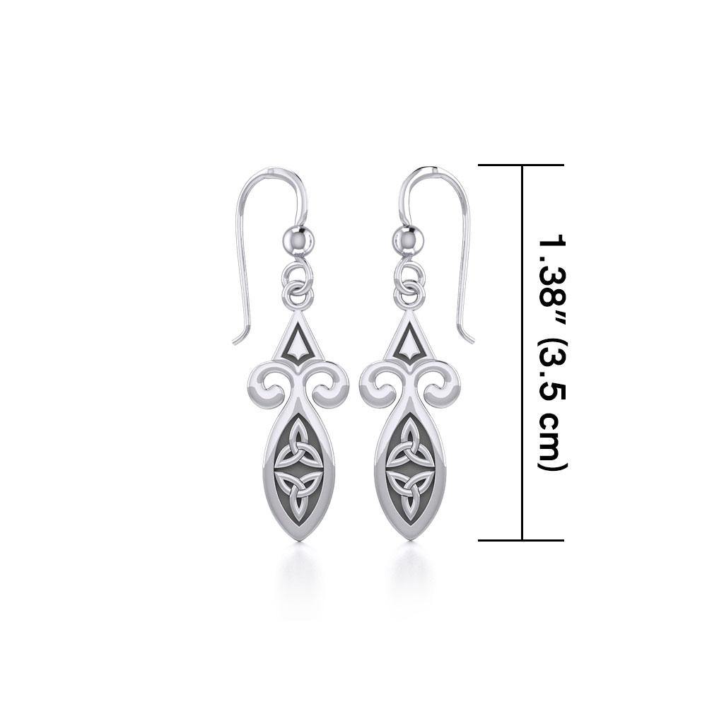 Celtic Sterling Silver Earrings TE2570