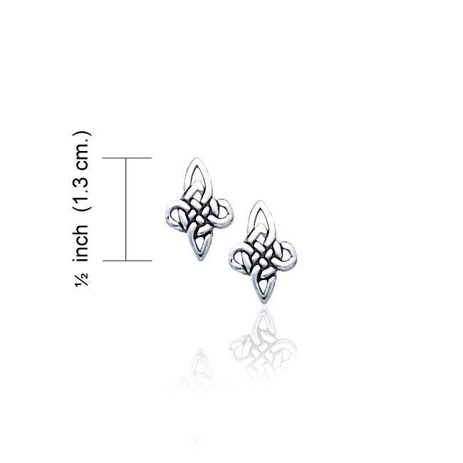 Celtic Knotwork Sterling Silver Post Earrings TE688