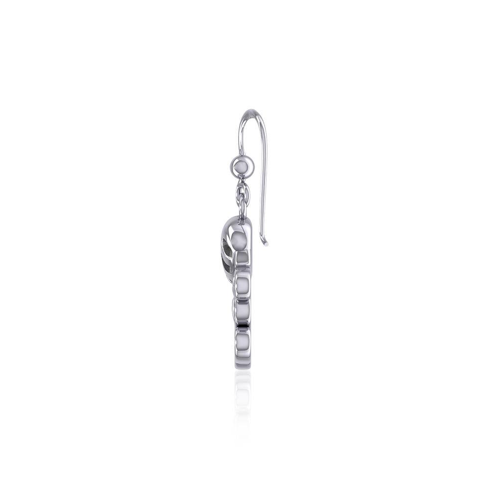 Jellyfish with Celtic Tail Silver Earrings TER1734