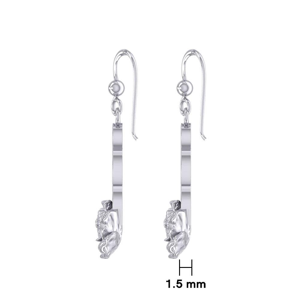 Celtic Trinity Rose Silver Earrings TER1851