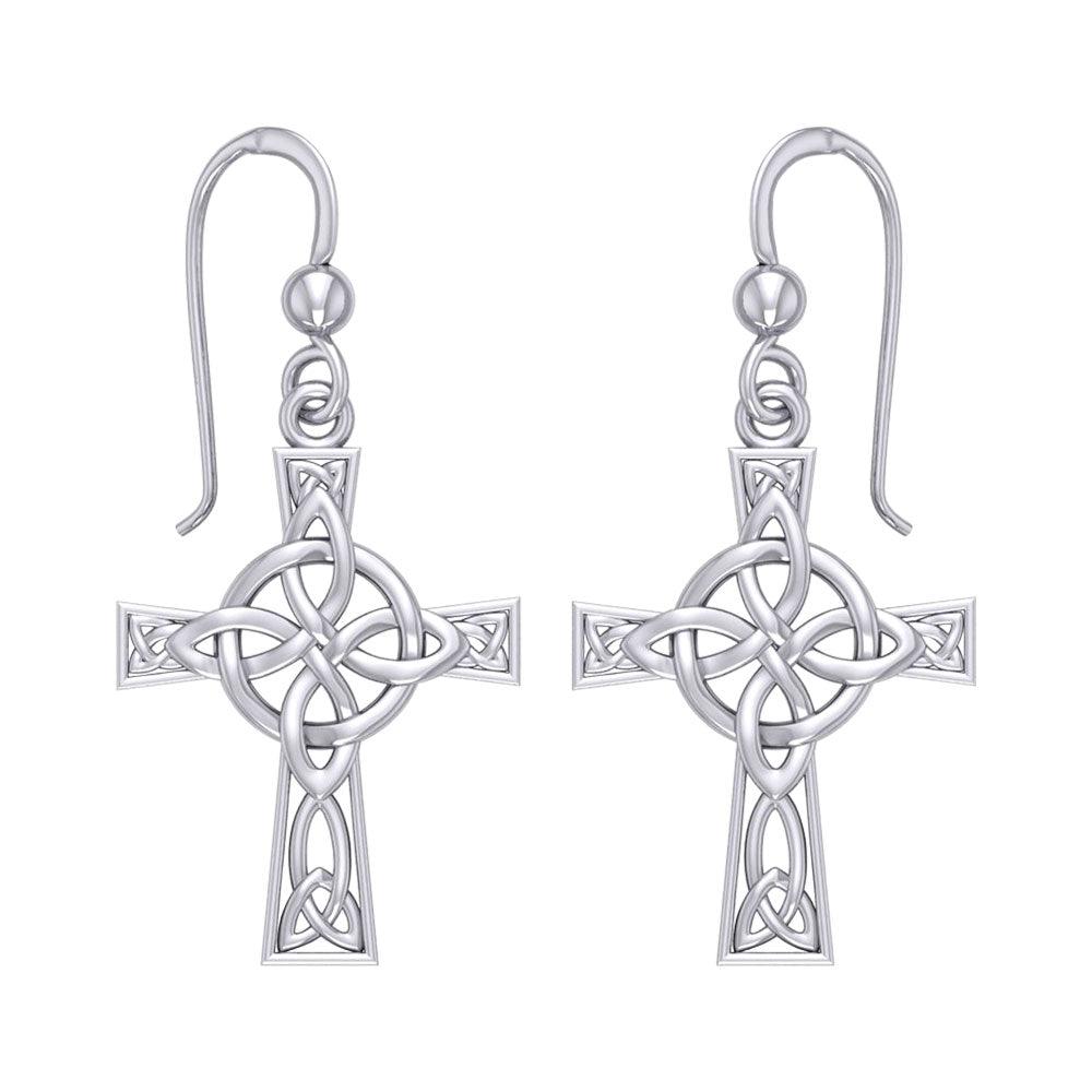 The Celtic Four Point Knot Cross Earrings TER1958