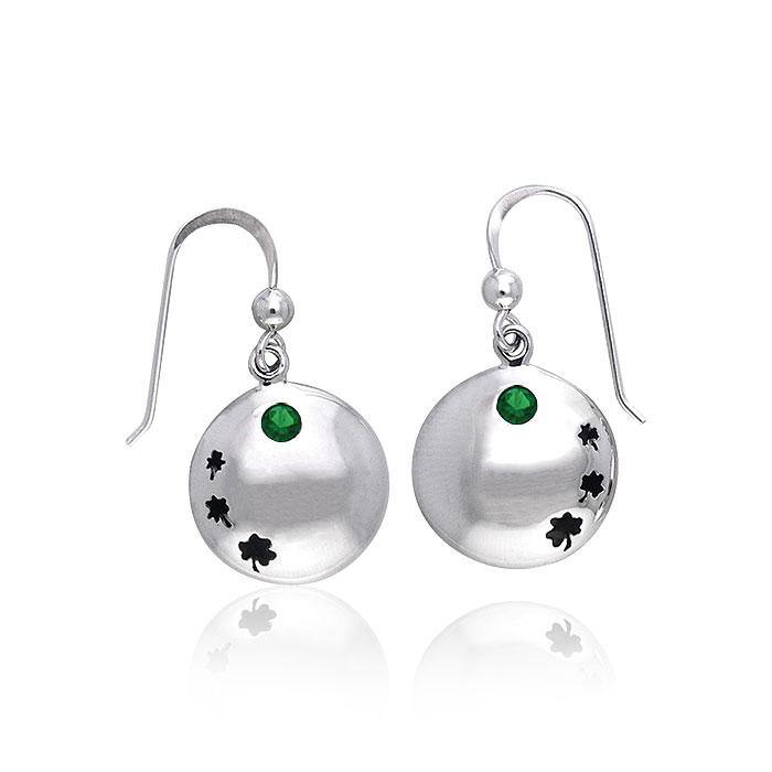 Celtic Irish Shamrock Silver Earrings TER212