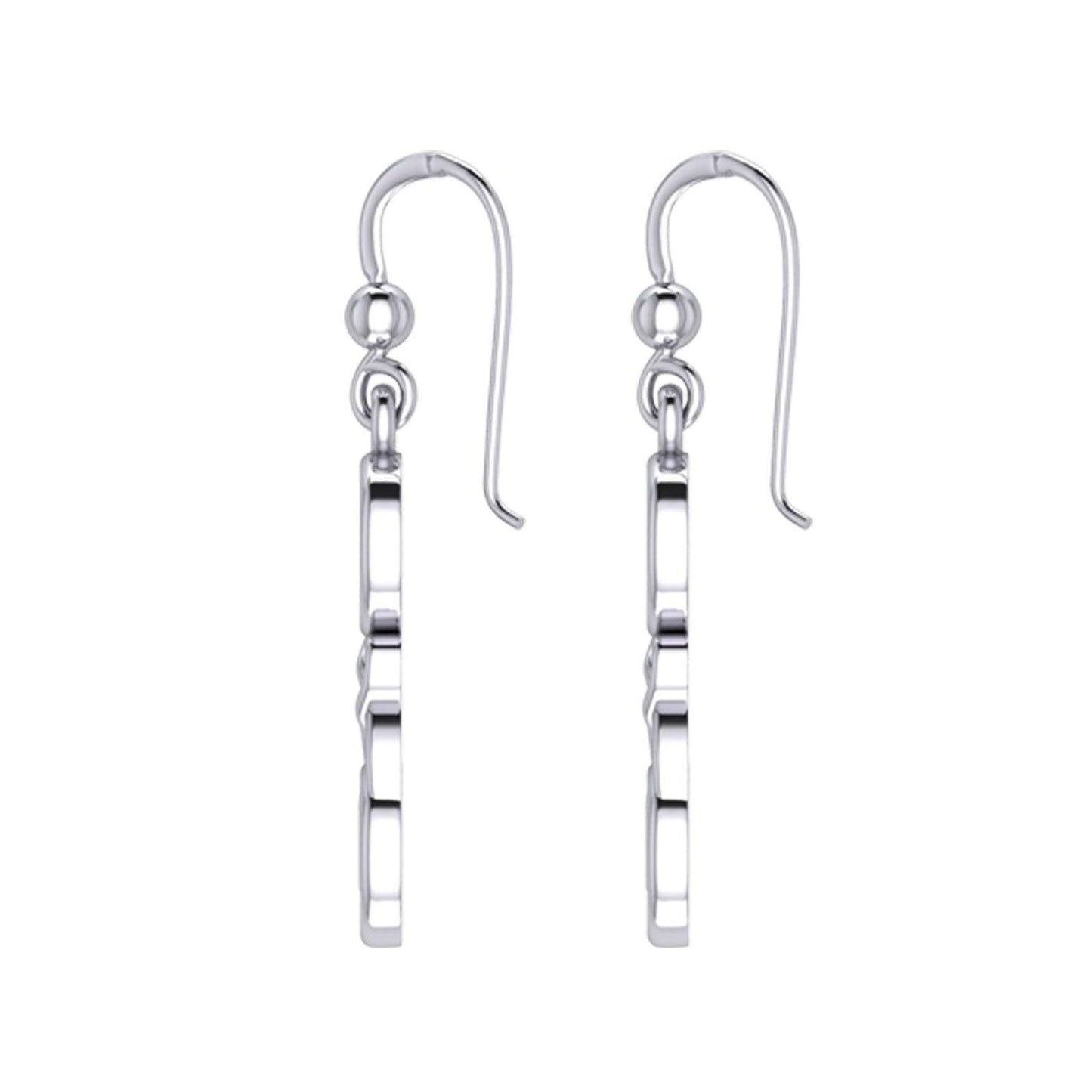 Peace, Celtic Heart and NA Recovery Silver Earrings TER2196