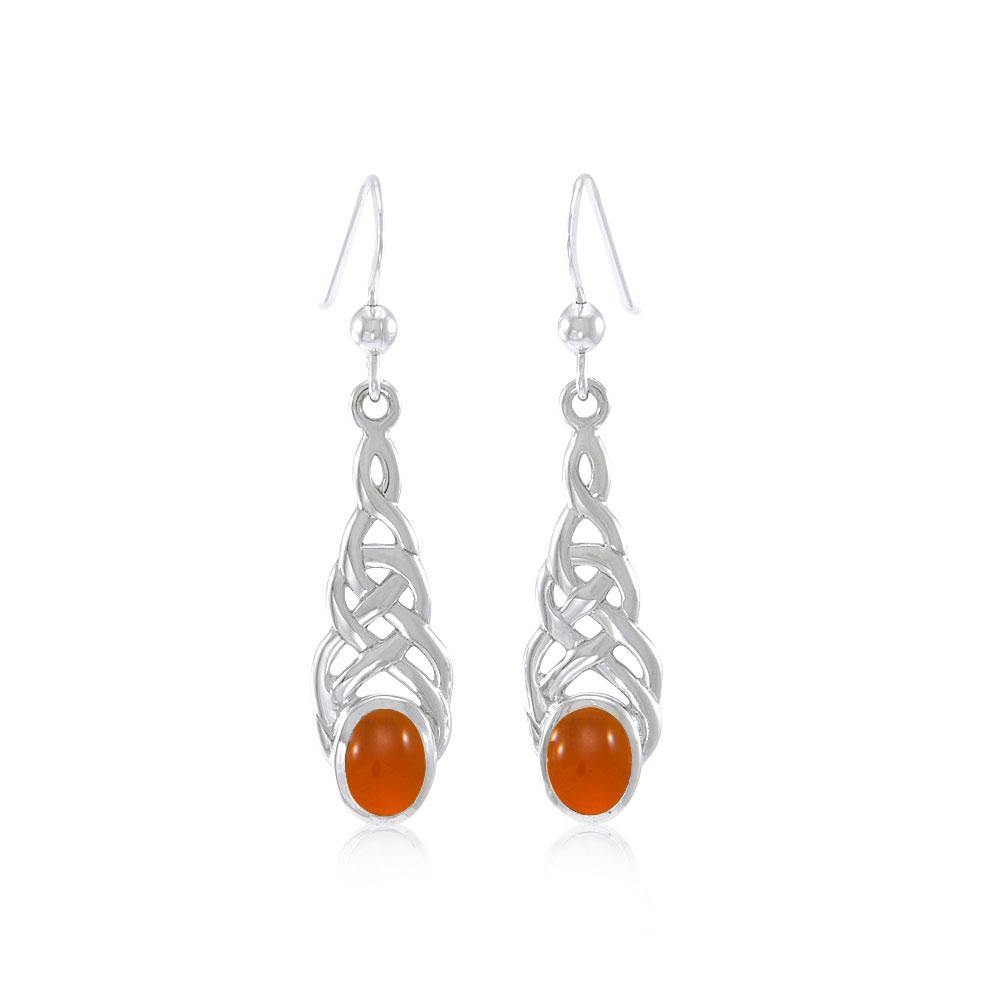 Celtic Knotwork Silver Earrings TER222