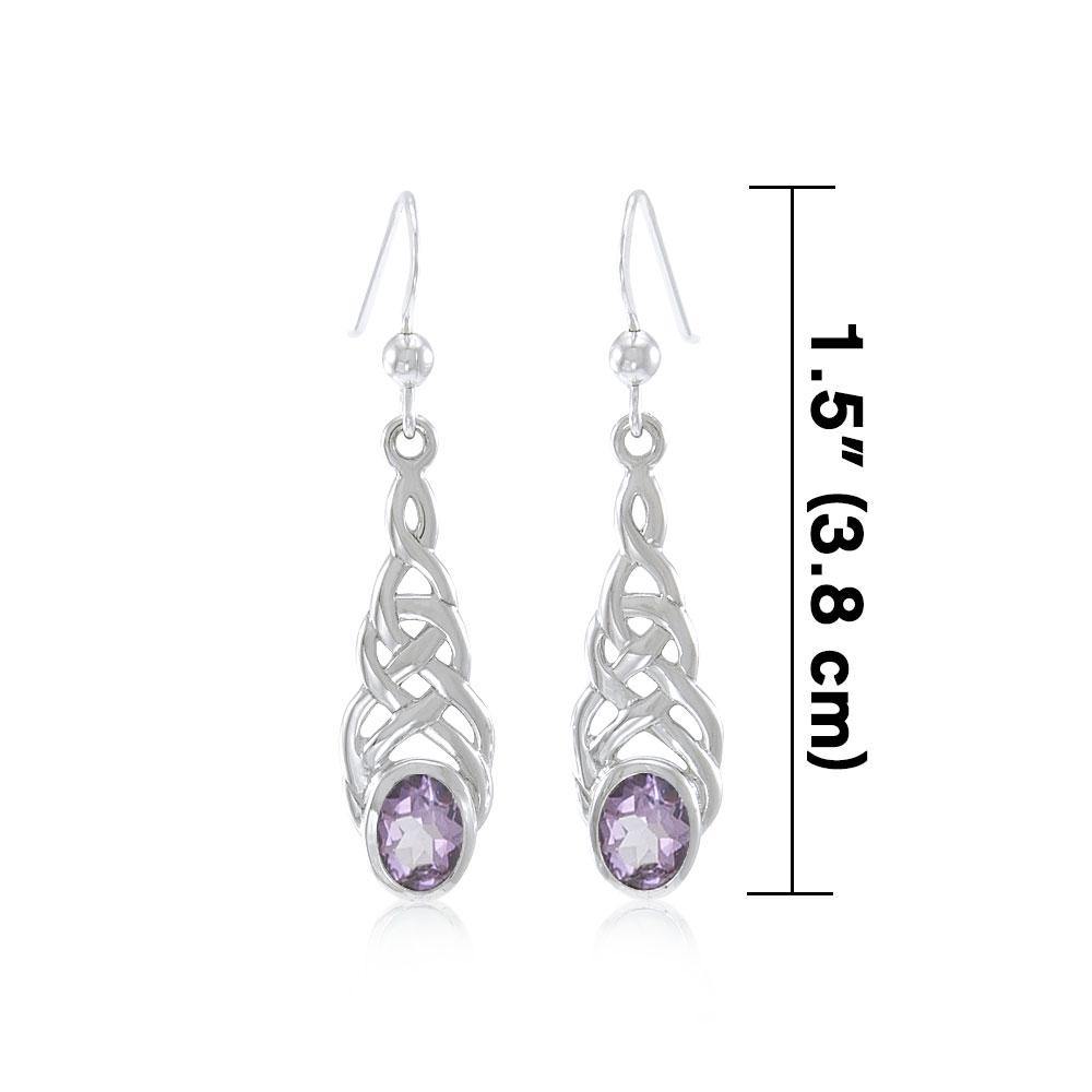 Celtic Knotwork Silver Earrings TER222