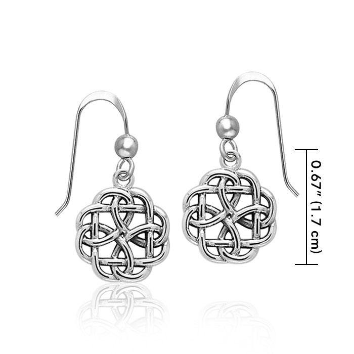 Celtic Knotwork Silver Earrings TER372