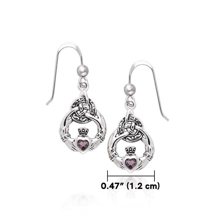 Celtic Trinity Knot Claddagh Earrings TER833