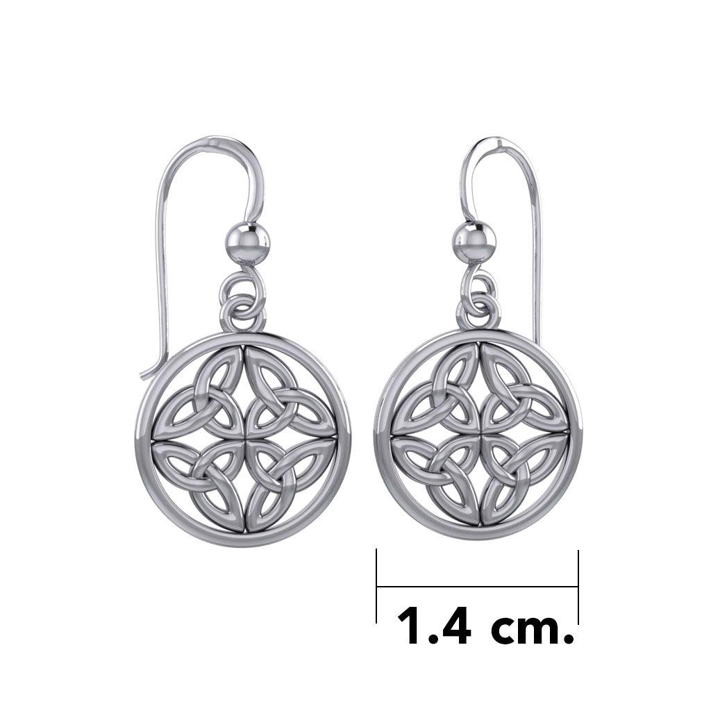 Celtic Triquetra Silver Earrings TER982