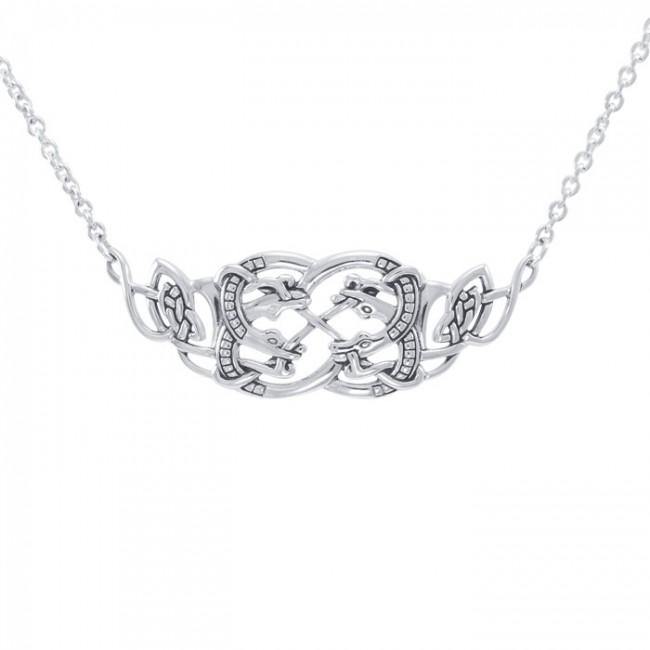 Celtic Quaternary Knot Snakes Necklace TN182