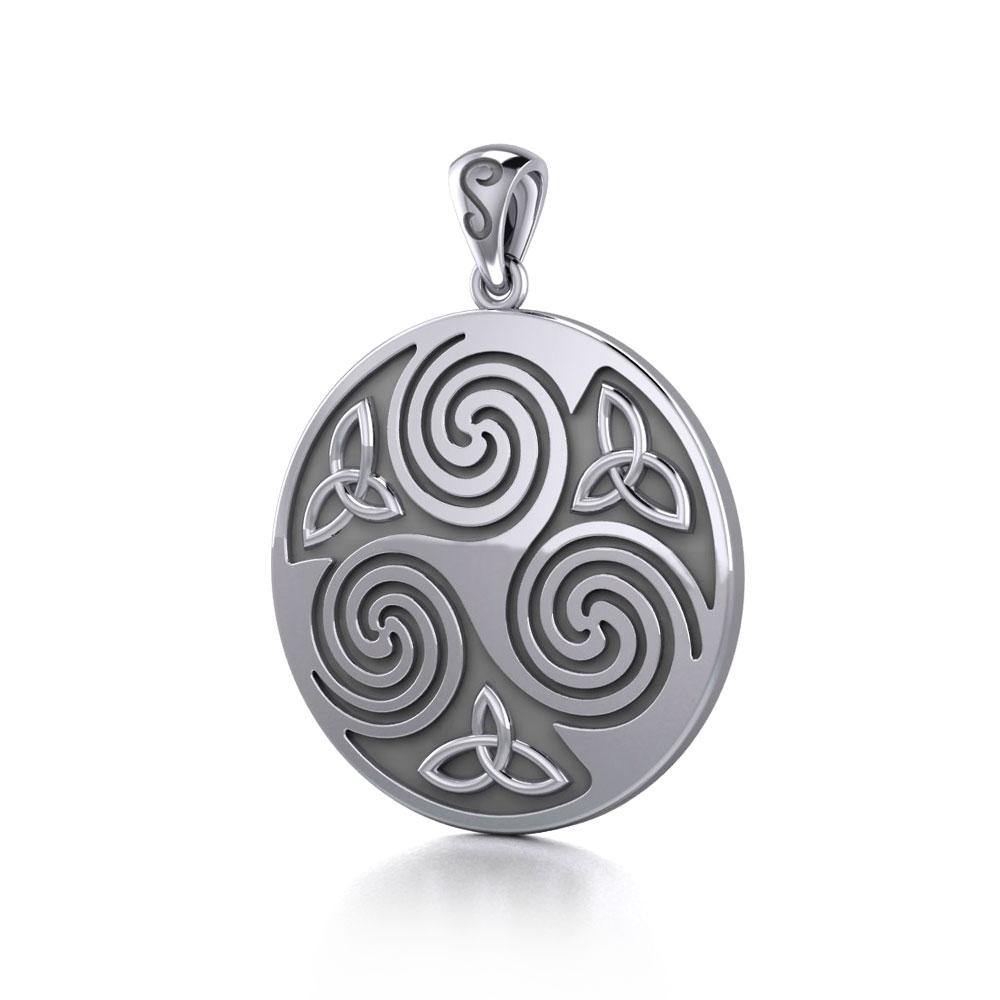 Large Celtic Triskelion Triquetra Pendant TP197