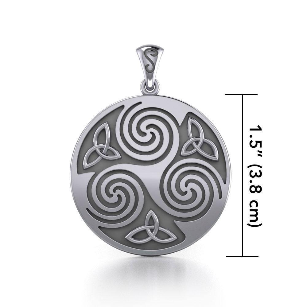 Large Celtic Triskelion Triquetra Pendant TP197