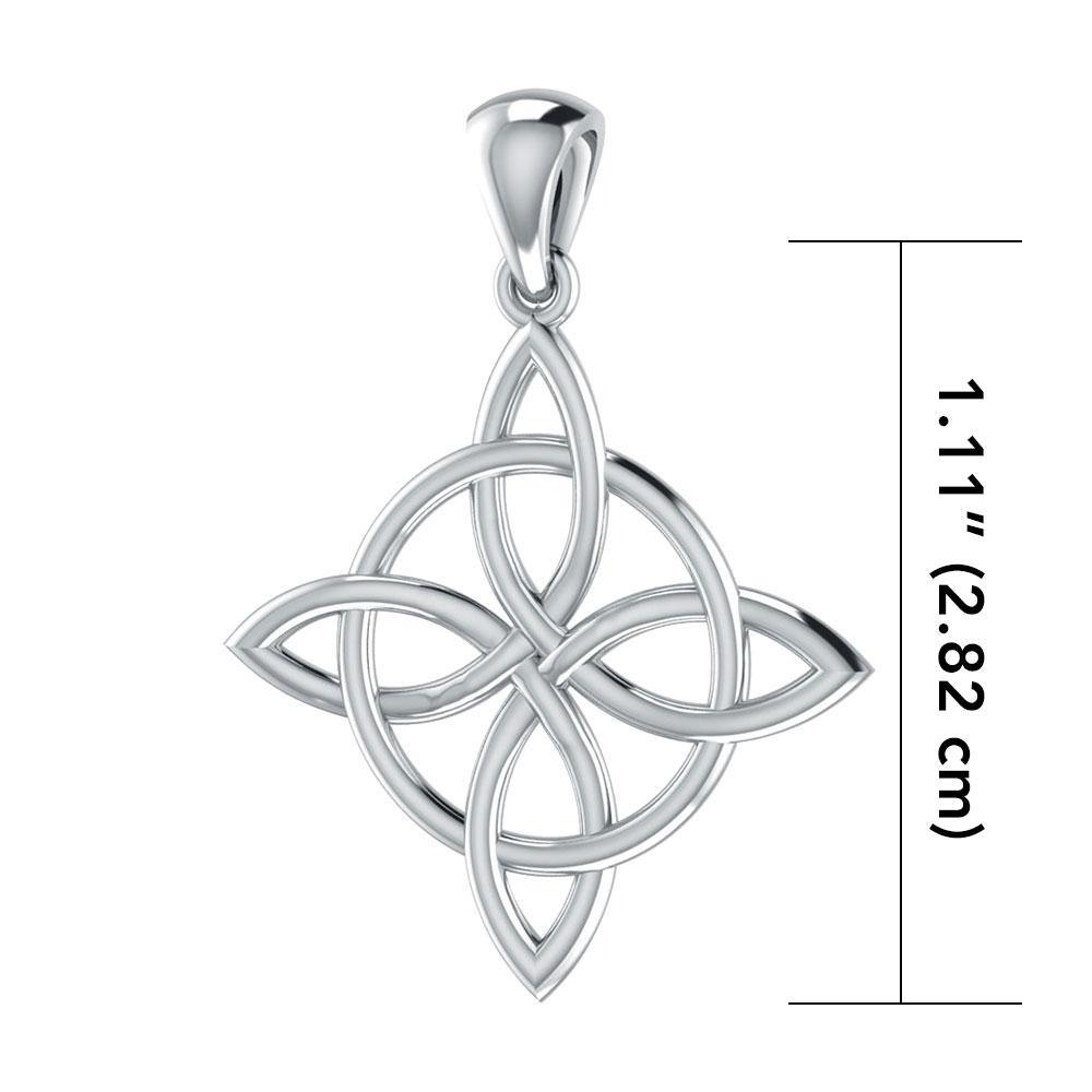Celtic Quaternary Knot Silver Pendant TP554