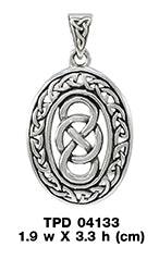 Celtic Infinity Knotwork Silver Pendant TPD4133