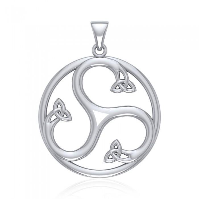 Trinitys imagery Silver Celtic Triskele Pendant TPD1270