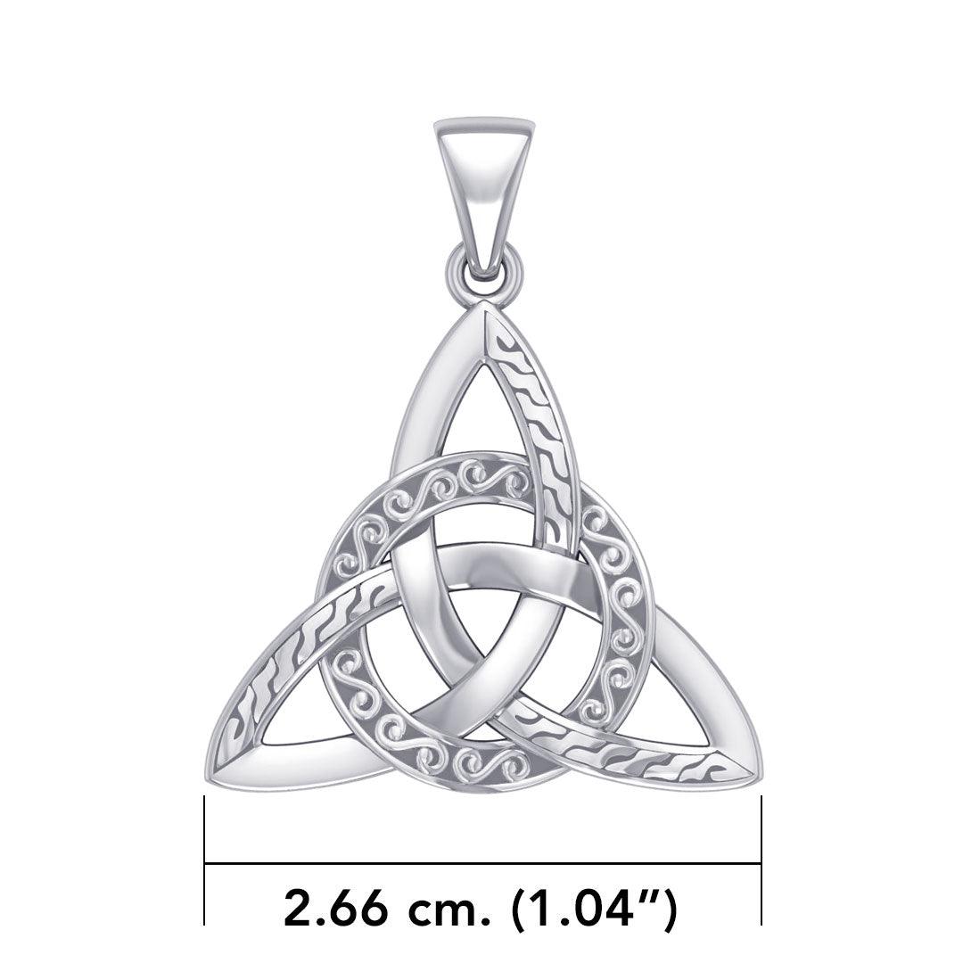 Braided Celtic Triquetra Silver Pendant TPD1814
