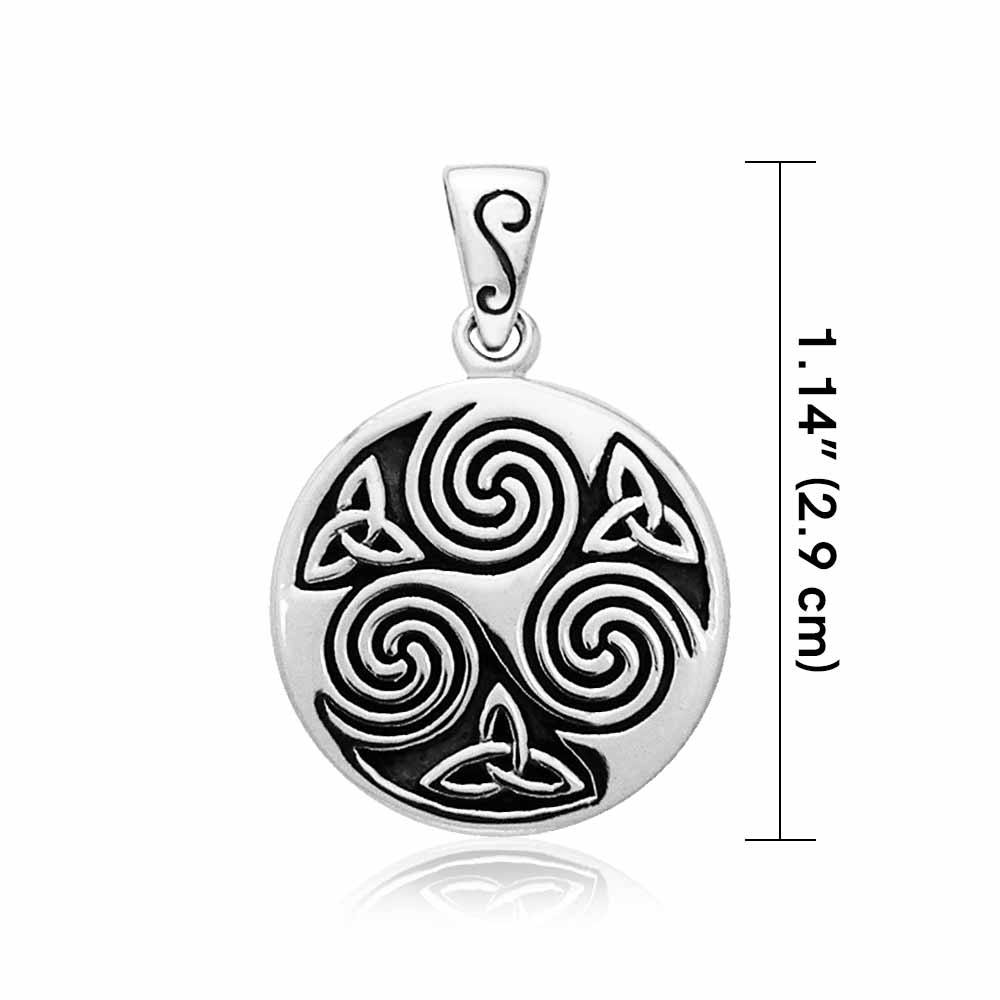 Small Celtic Triskelion Triquetra Pendant TPD3022
