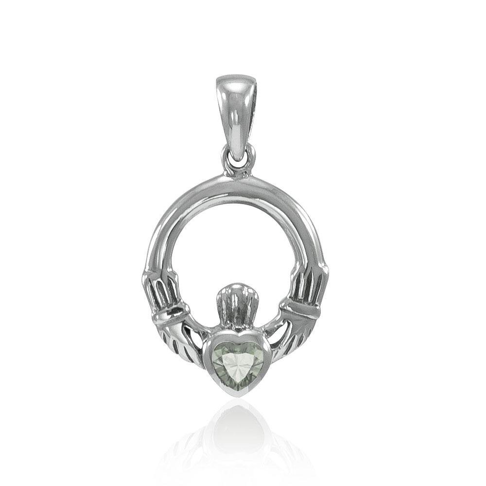 Celtic Claddagh Birthstone Pendant TPD3097