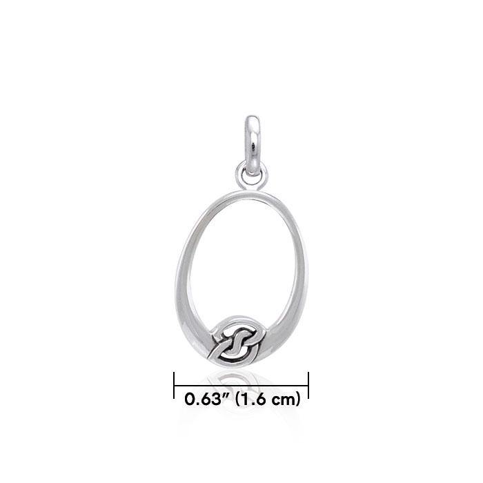 Oval Celtic Silver Pendant TPD3855