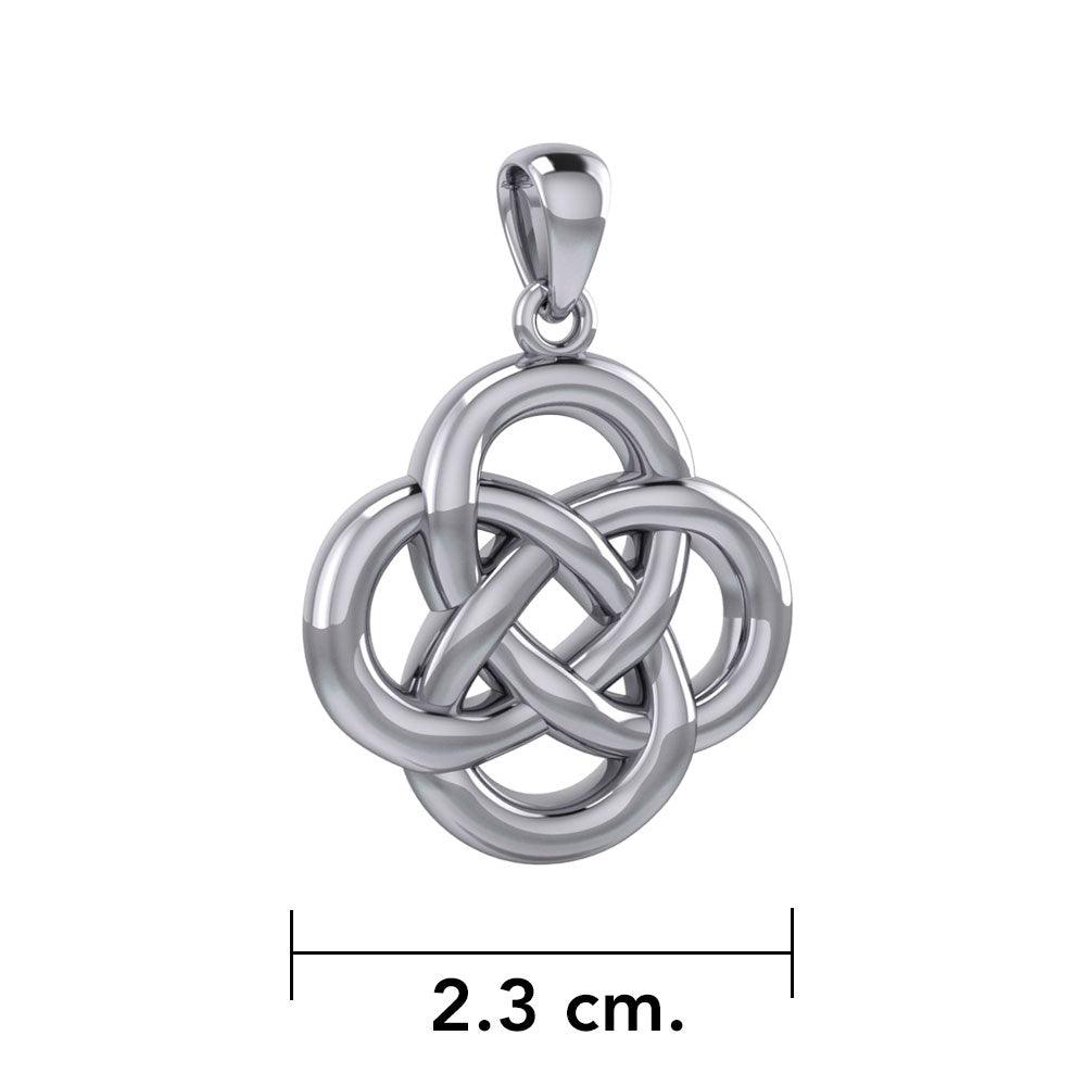 Modern Celtic Knot Silver Pendant TPD3962