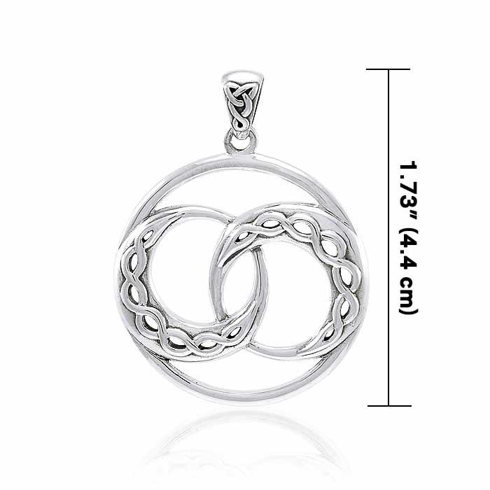 Mickie Mueller Celtic Crescent Moon Sterling Silver Pendant TPD4073