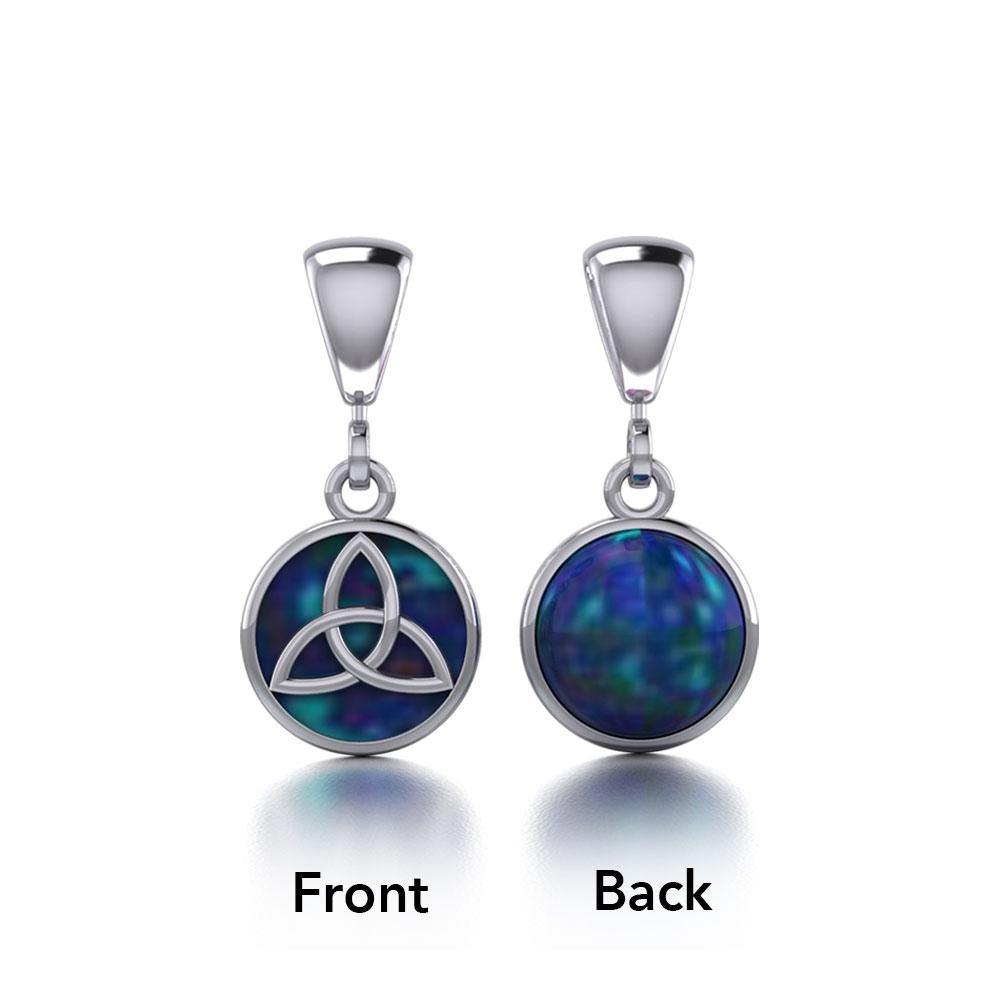 Celtic Triquetra Knot Silver Flip Pendant TPD474