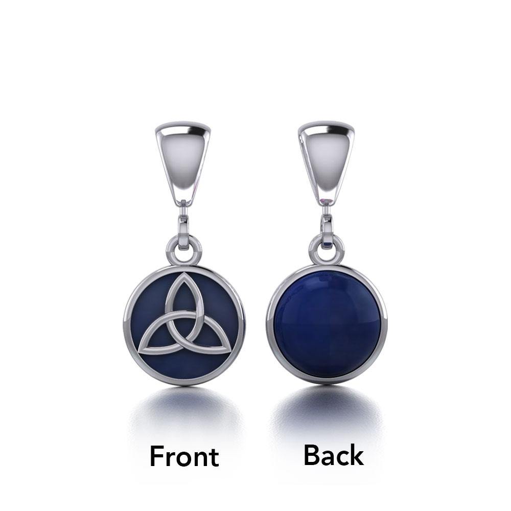 Celtic Triquetra Knot Silver Flip Pendant TPD474