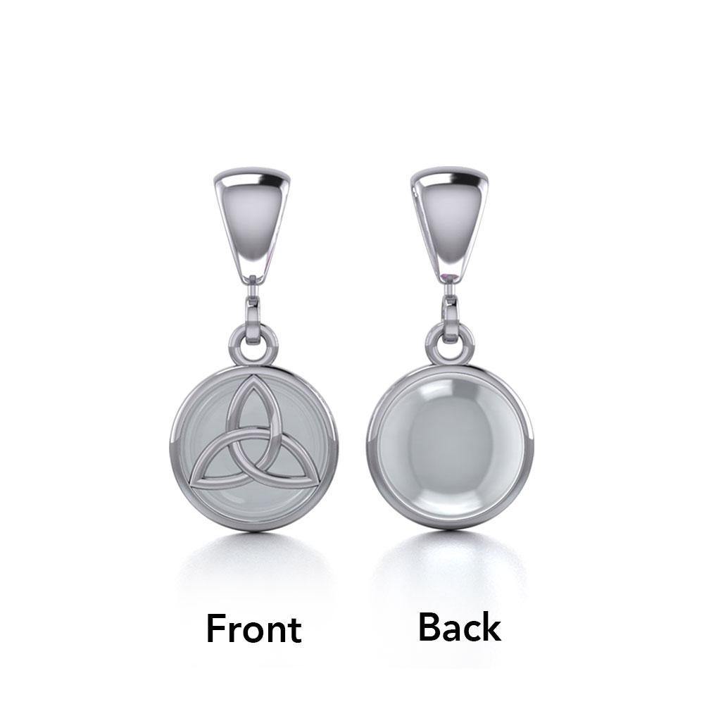 Celtic Triquetra Knot Silver Flip Pendant TPD474