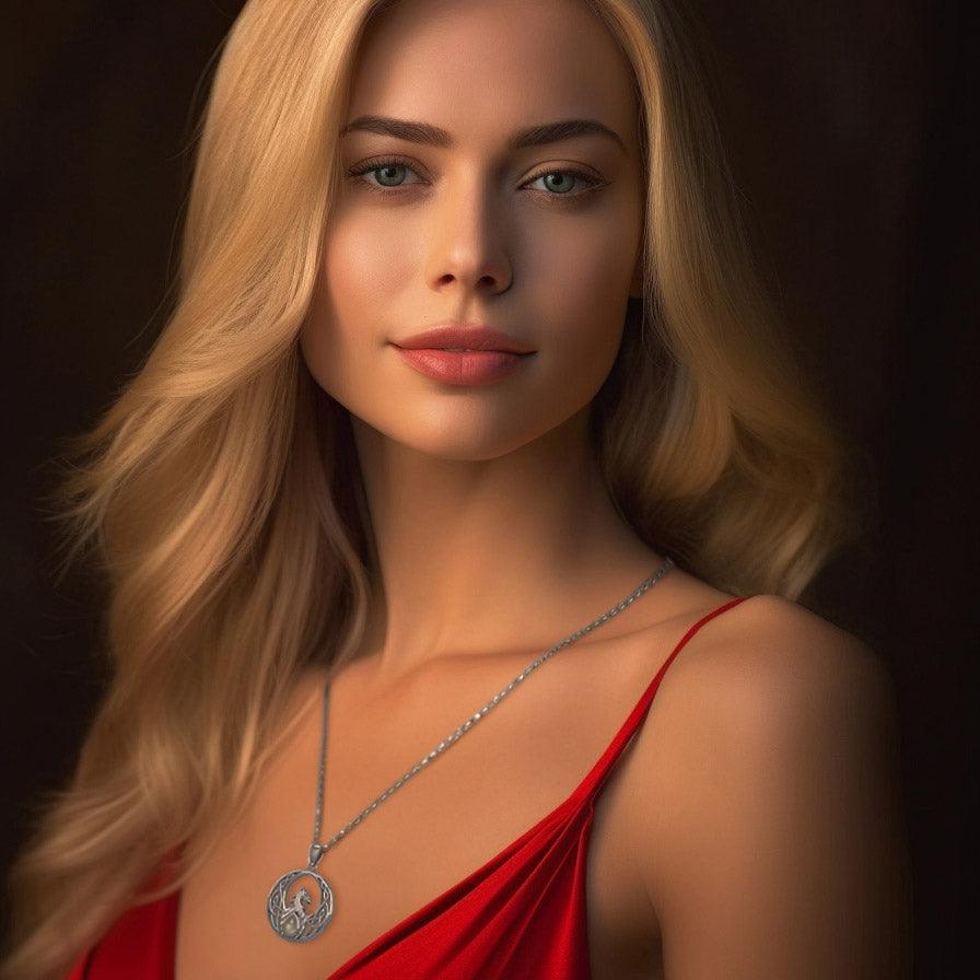 Rise with Resilience: Celtic Phoenix Sterling Silver Pendant with Gemstone TPD5719 | Embrace the Rebirth of Your Spirit