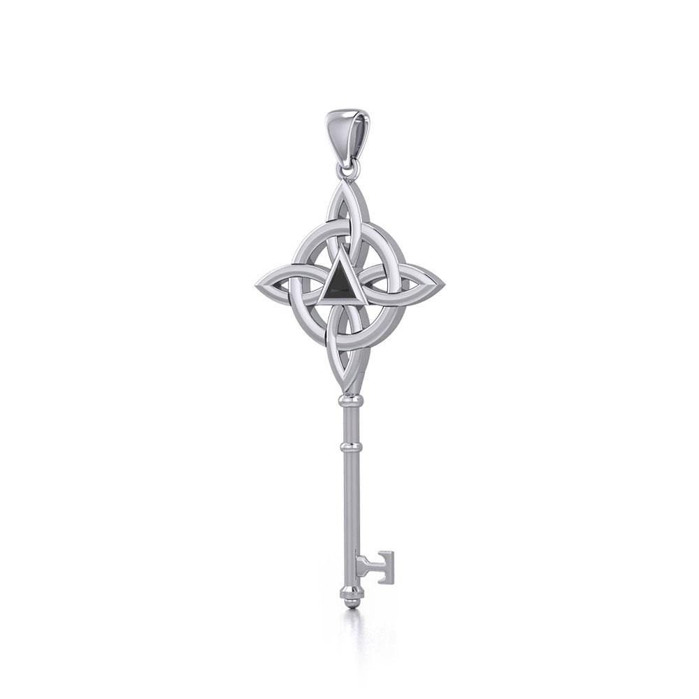 Celtic Recovery Spiritual Key Pendant with Gemstone TPD5845