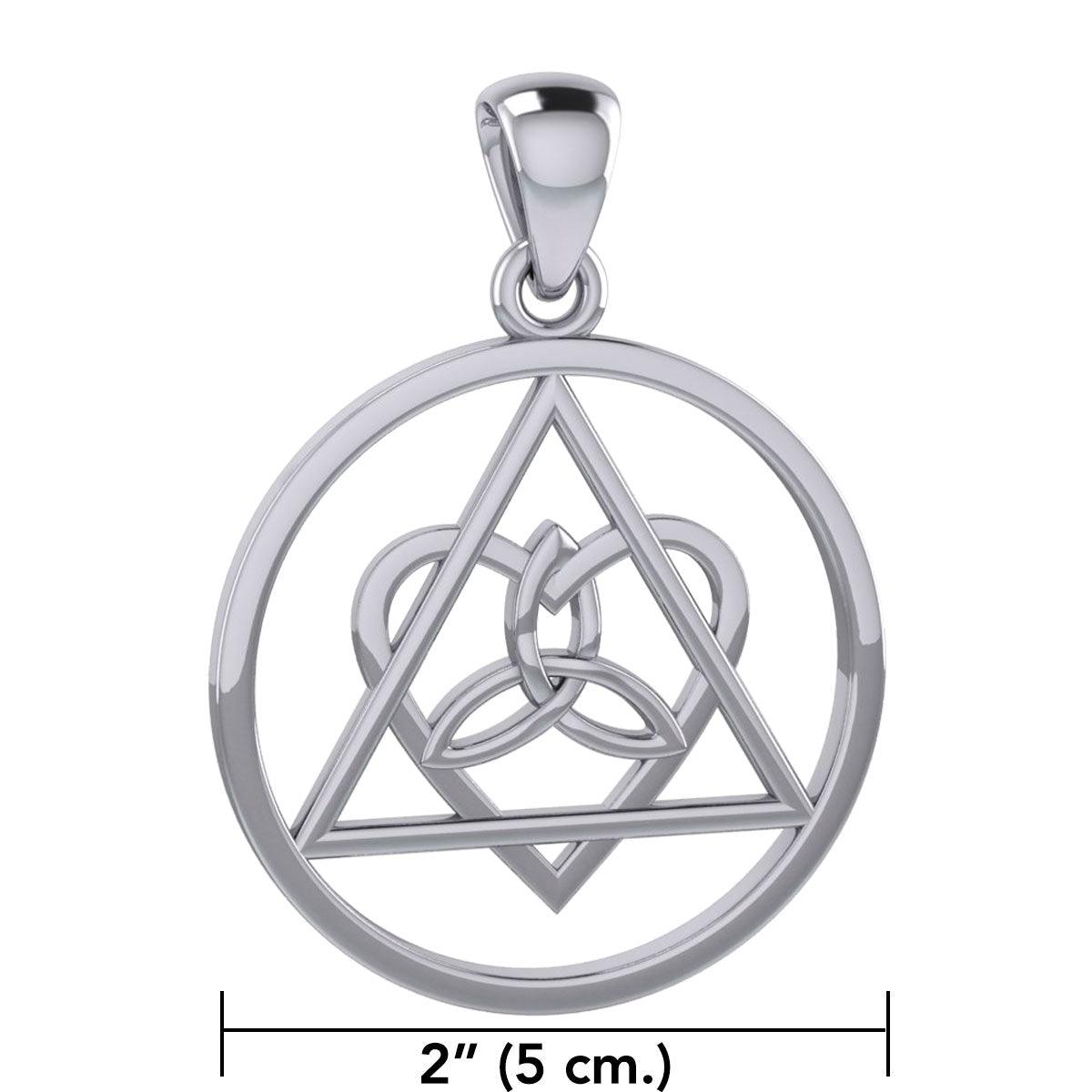 Large Celtic AA Symbol Sterling Silver Pendant Jewelry TPD6004