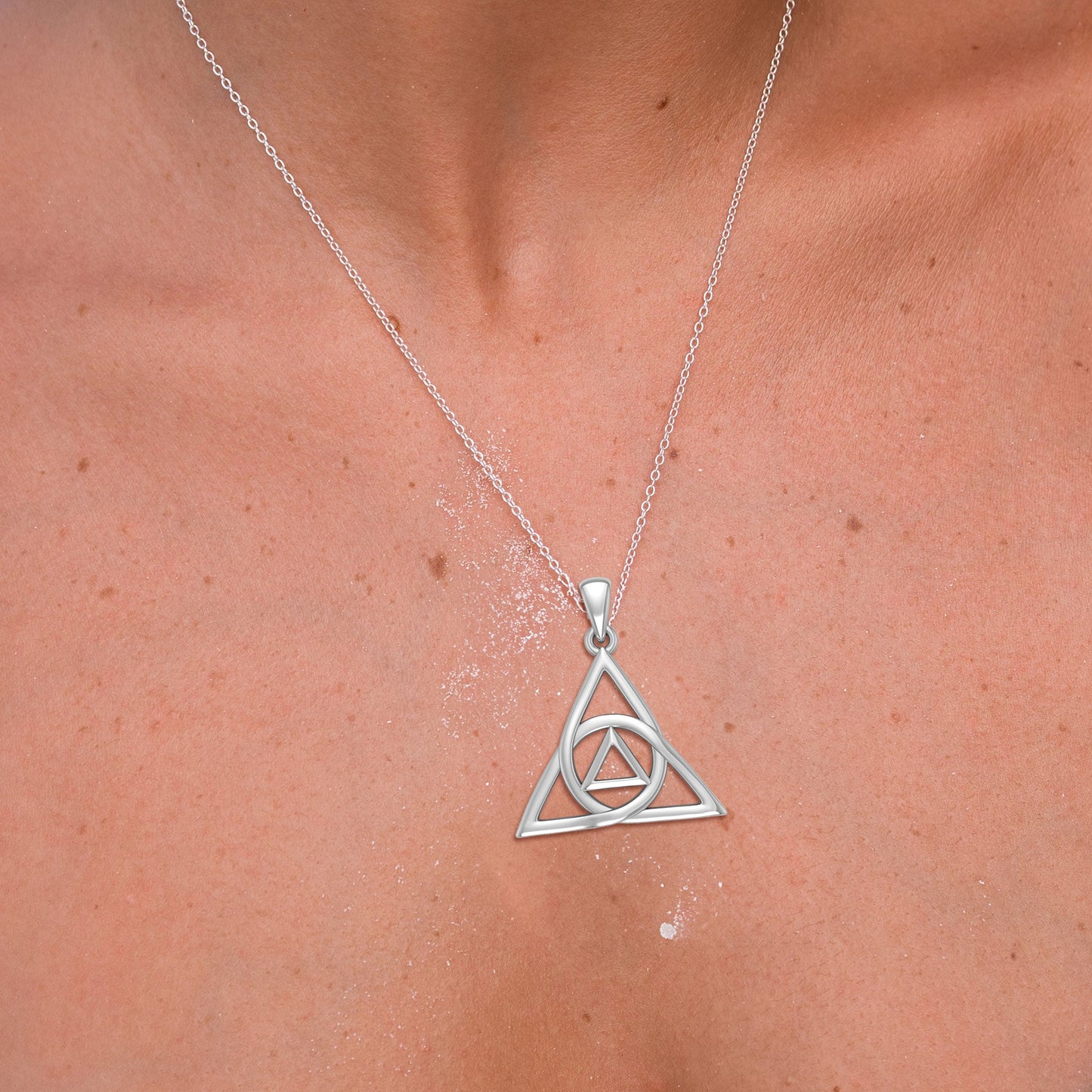 Original AA Recovery Celtic Trinity Knot Sterling Silver Pendant TPD6331