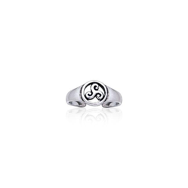 Celtic Silver Spiral Toe Ring TR3721