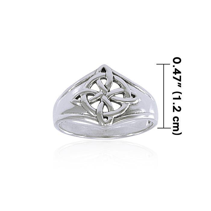 Celtic Quaternary Knot Silver Ring TR3792