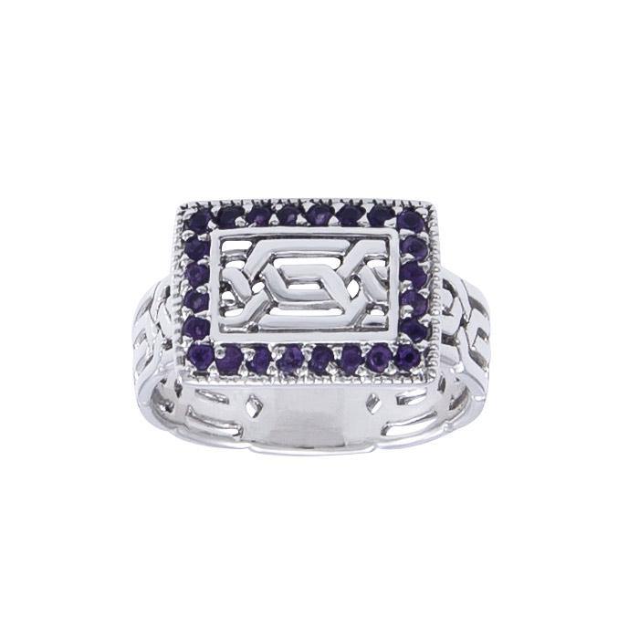 Elegant Gemstone Celtic Knotwork TRI1434