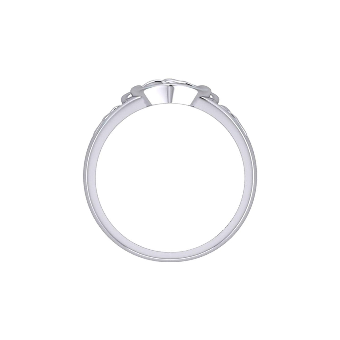Celtic Knotwork Silver Heart Ring TRI2379