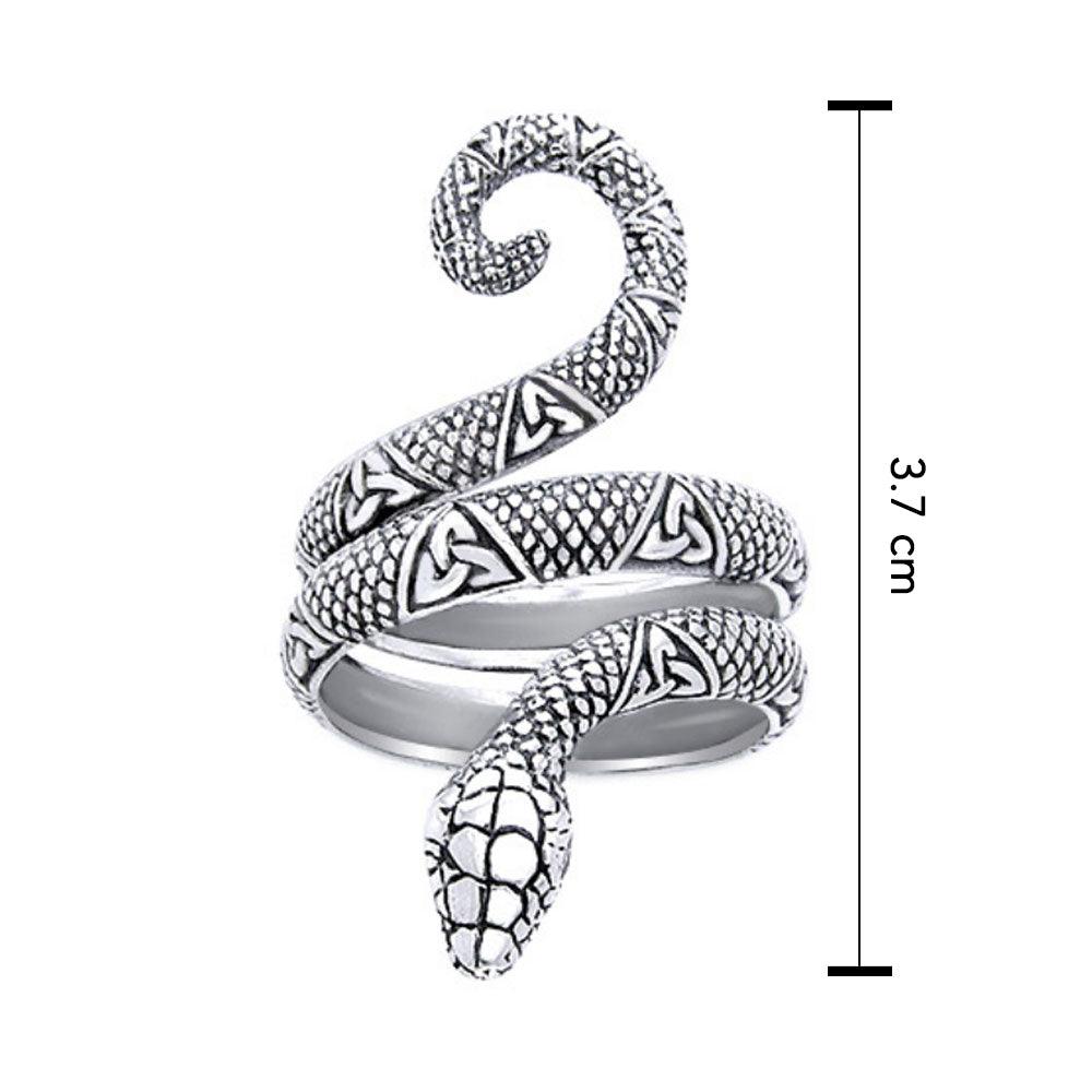Celtic Trinity Knot Snake Ring TRI563