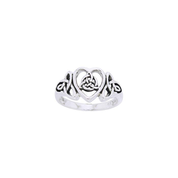 Celtic Trinity Heart Ring TRI873