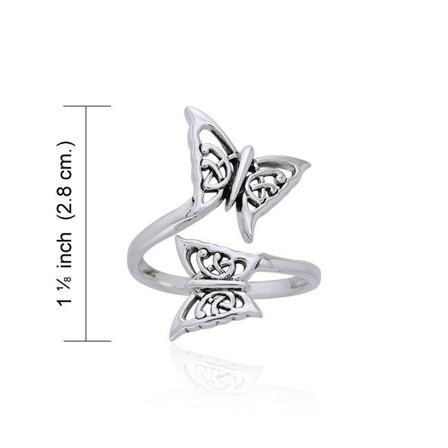 Celtic Butterfly Silver Ring TRI896