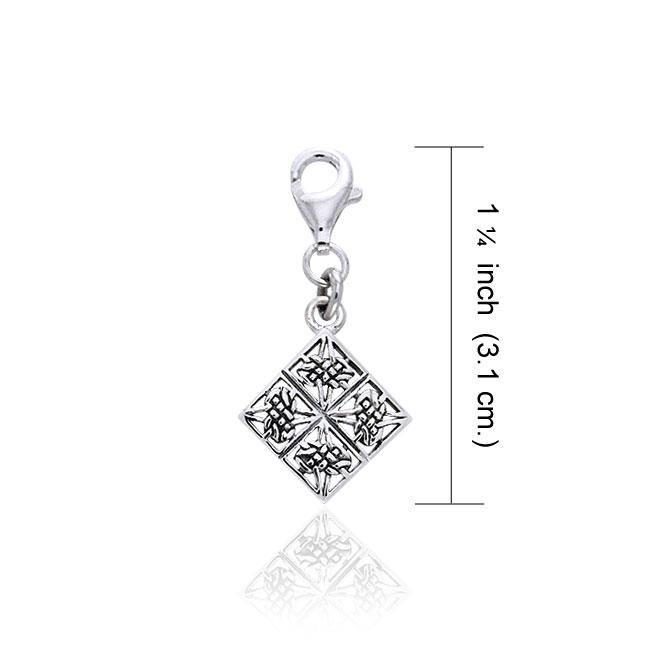Celtic Ulbster Cross Silver Clip Charm TWC039