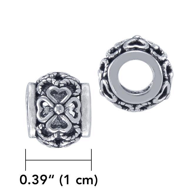 Celtic Knotwork Shamrock Sterling Silver Bead TBD199