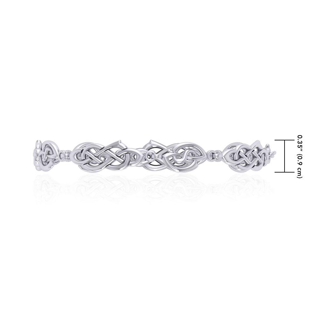 Celtic Knotwork Sterling Silver Bracelet TBG089