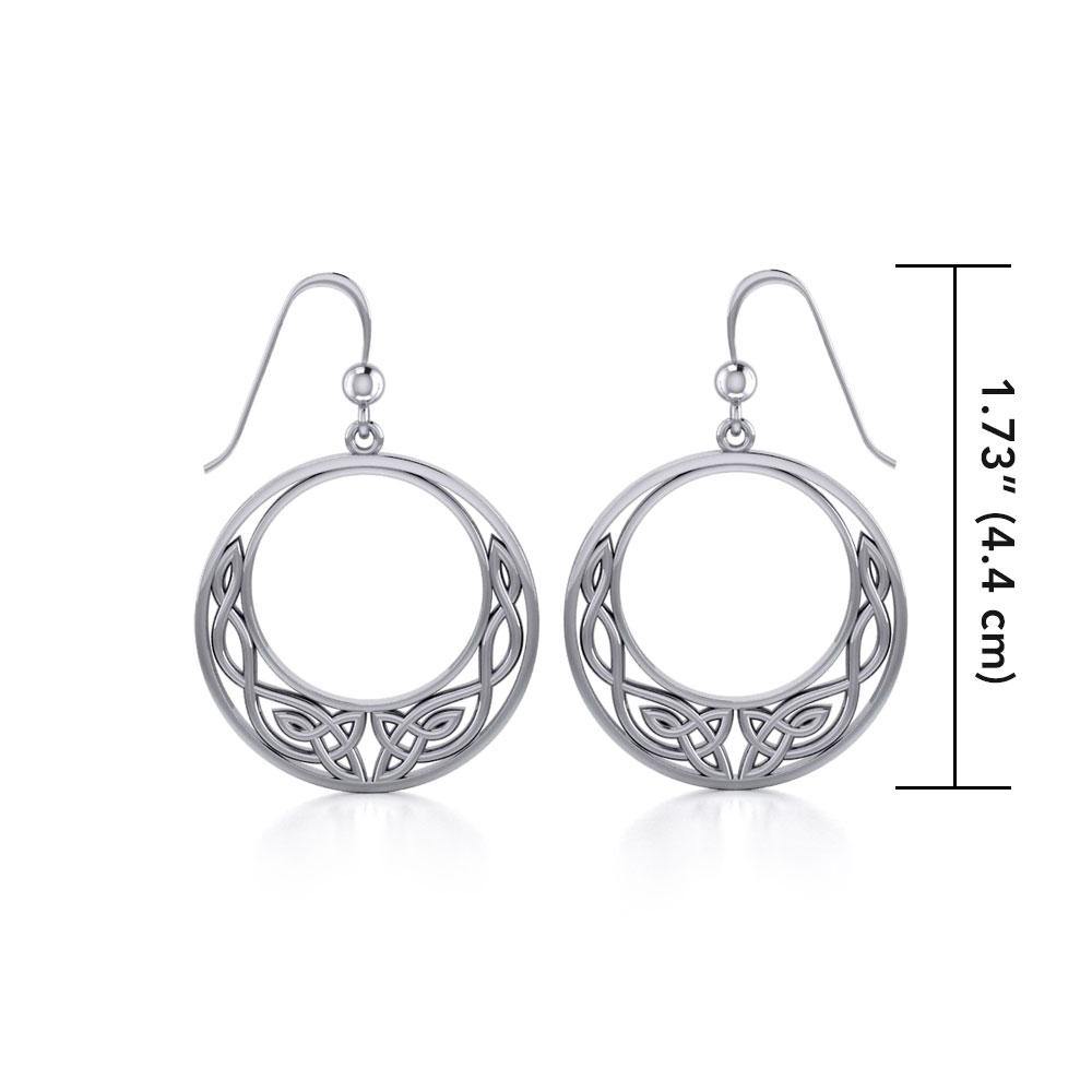 Celtic Moon Sterling Silver Earrings TE101